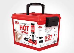 Zodi Outback Gear Hot Tap Travel Shower Red.